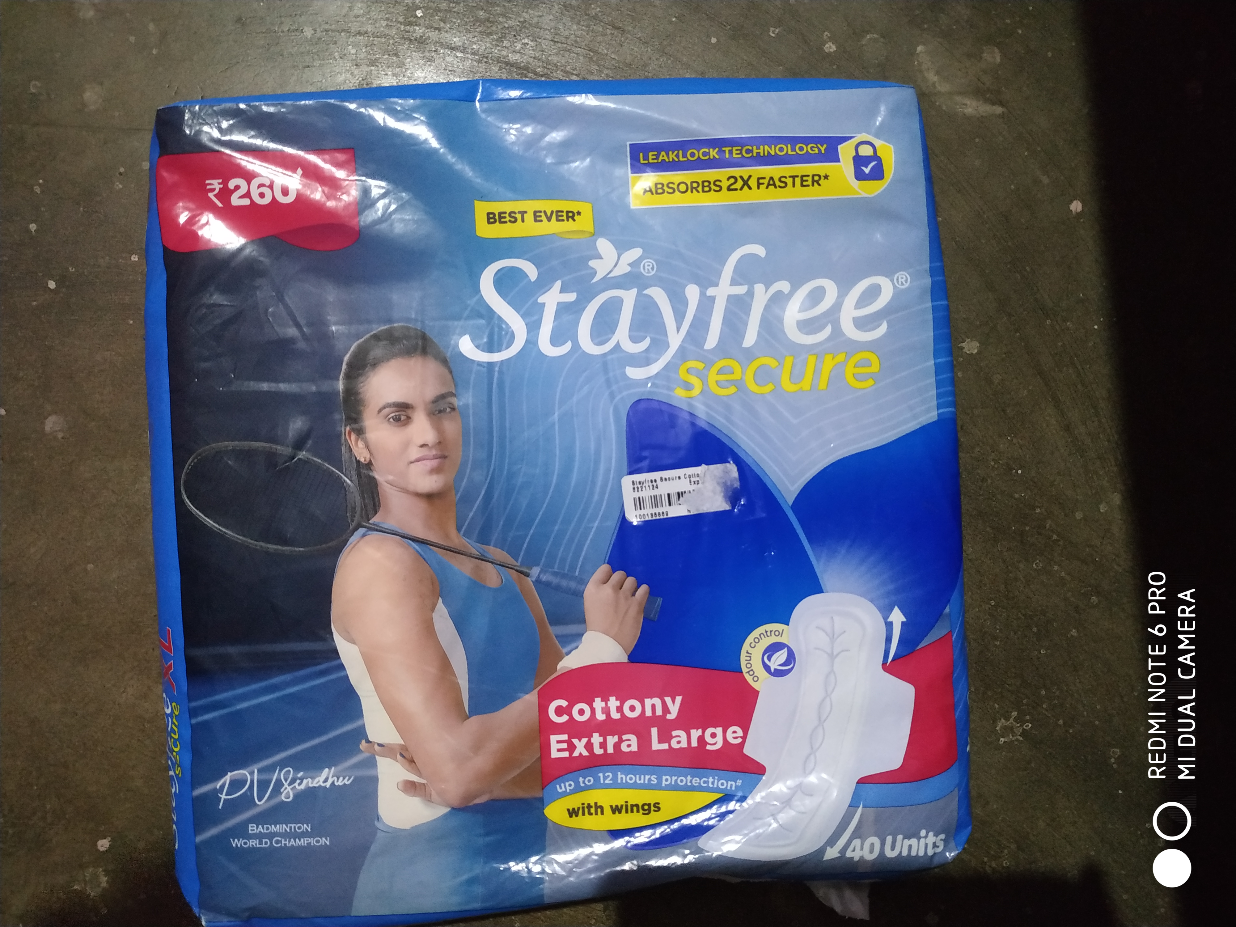 Stayfree Secure Cottony with Wings Sanitary Pads (XL) 40's