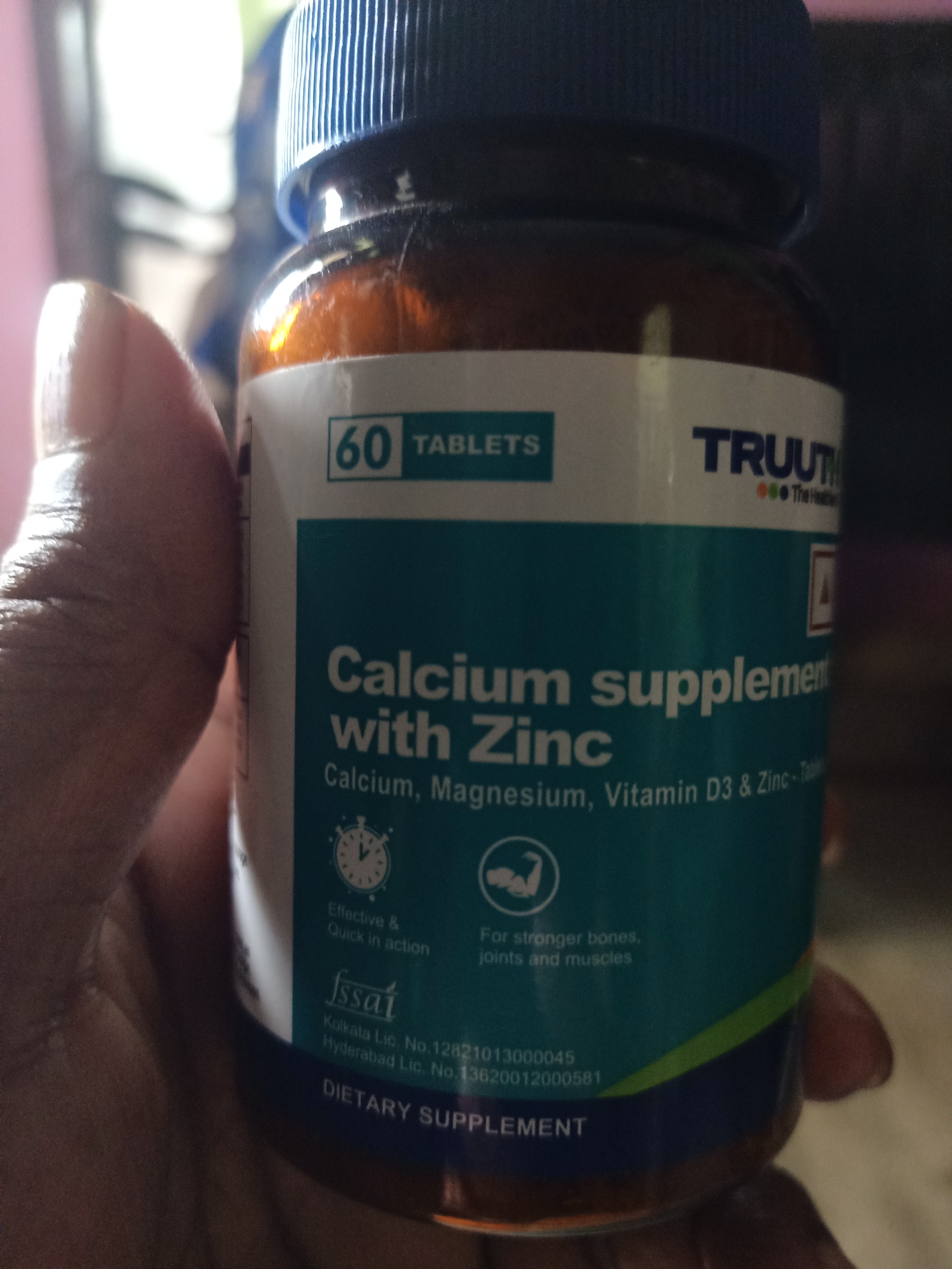 Truuth Calcium, Magnesium, Vitamin D3 & Zinc Tablet 60's